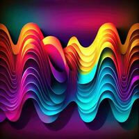 abstract colorful wavy background, ai generation photo