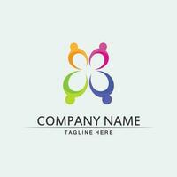 People logo, Team, Succes people work, Group and Community, Group Company and Business logo vector and design Care, Family icon Succes logo