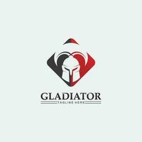 Spartan helmet, gladiator logo template vector icon design, head icon of warriors, soldier