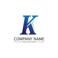 k diseño de logotipo k carta fuente concepto vector logo empresarial y diseño empresa inicial