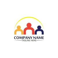 People logo, Team, Succes people work, Group and Community, Group Company and Business logo vector and design Care, Family icon Succes logo