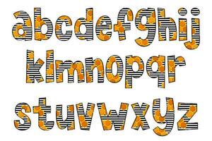 Handcrafted Honeycomb Letters. Color Creative Art Typographic Design vector