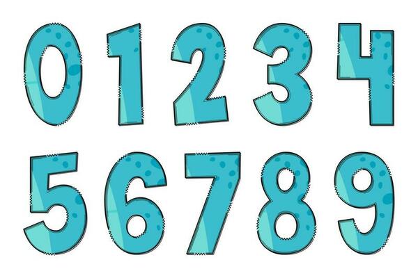 Handcrafted Dinosaur Skin Letters. Color Creative Art Typographic Design