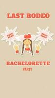 Story Template Wild West Bachelorette Party Invitation Girl with Pigtails in Cowboy Hat vector