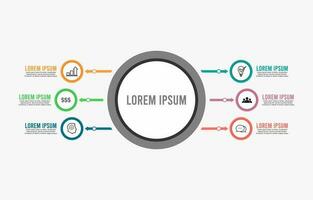 Vector business template for presentations. Creative concept for infograph. Business data visualization. Process chart. Abstract elements of graphs, diagrams with steps, options, sections or process.