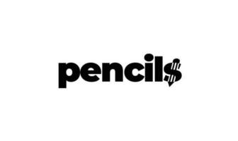 pencils logo design vector
