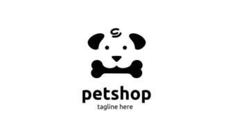perro logo mascota tienda logo diseño vector