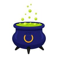 Pots with a potion on a white background vector