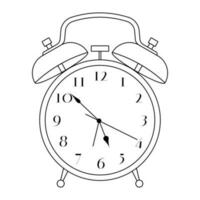 Alarm clock isolated on white background, vector illustration