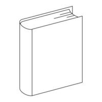 libro icono, elemento aislado en blanco vector