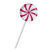 Lollipop, isolated on white, vector illustration