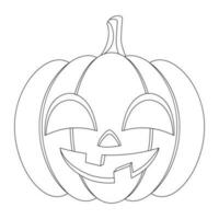 Pumpkin coloring book, vector illustration