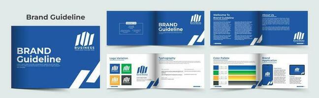 A brochure for the brand guidelines. vector