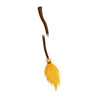 Broken Broom isolated on white background vector