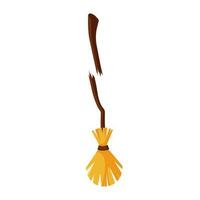 Broken Broom isolated on white background vector