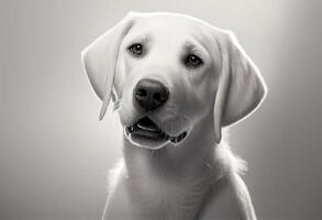 Close up portrait of labrador retriever created by photo