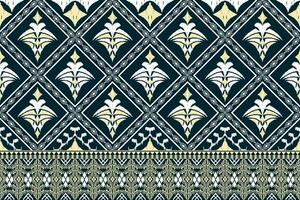 Ethnic Figure aztec embroidery style. Geometric ikat oriental traditional art pattern.Design for ethnic background,wallpaper,fashion,clothing,wrapping,fabric,element,sarong,graphic,vector illustration vector