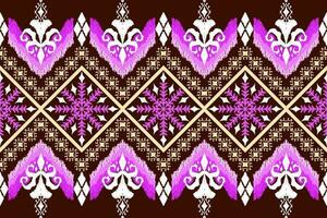 Ethnic Figure aztec embroidery style. Geometric ikat oriental traditional art pattern.Design for ethnic background,wallpaper,fashion,clothing,wrapping,fabric,element,sarong,graphic,vector illustration vector