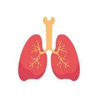 Lungs Human Organ Flat Isolated Vector Illustration