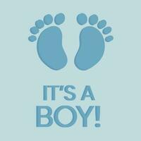 Baby shower poster. Baby shower concept. It's a boy vector