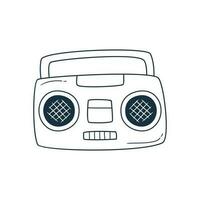 Hand drawn radio vector illustration doodle icon