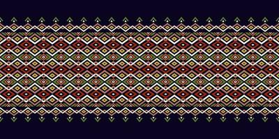 Ethnic abstract ikat art. Seamless pattern in tribal, folk embroidery, and Mexican style. Aztec geometric art ornament print. Design for carpet, wallpaper, clothing, wrapping, fabric, cover, textile. vector