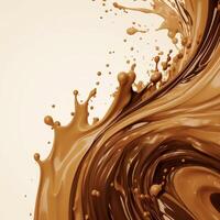 Brown caramel wave splashes photo