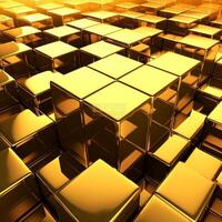 Golden abstract shiny block background photo