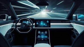 Autonomous Vehicle Guided by AI Technology photo