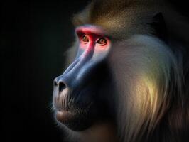 The Flamboyant Performance of the Mandrill photo