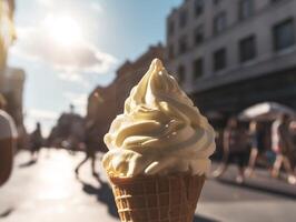 The Tempting Twirl of a Soft-Serve Cone photo