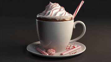 3D Clipart of Christmas Hot Chocolate photo