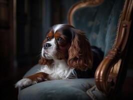 el Rey Charles perro de aguas momento de serenidad foto