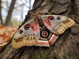 The Furry Antennae of the Emperor Moth photo