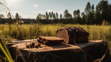 Latvian Rupjmaize in a Rye Field photo