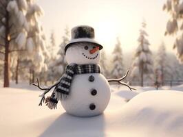 The Jolly Snowman's 3D Christmas photo