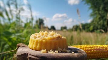 Moldovan Mamaliga in a Sunflower Field photo