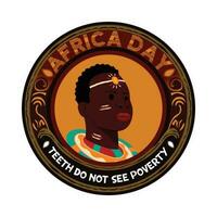 Africa Day 25 May Badge Vector With Famous Quote