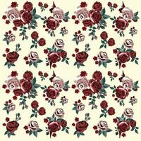 Roses Seamless Pattern Background vector