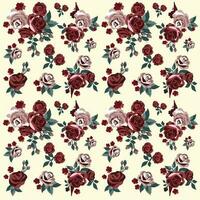 Roses Seamless Pattern Background vector