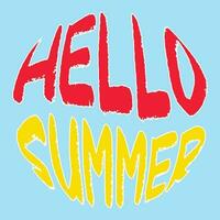 Hello Summer Graphic vector