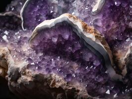 The Unseen Terrain of an Amethyst Geode photo