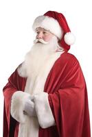 Santa claus wears boxing gloves, photo