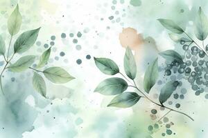 Hand painted watercolor nature background, generate ai photo