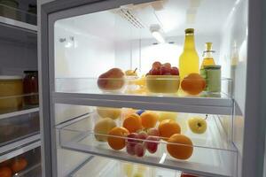 opening fridge to make shopping list, generate ai photo