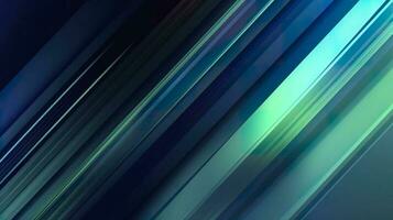 an abstract blue and green line, striped background, in the style of angular shapes, dark sky-blue and dark aquamarine, Gradient dynamic lines background, generate ai photo