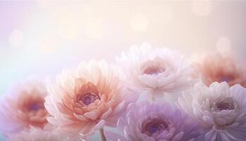 Soft dreamy sweet flower for love romance background, photo