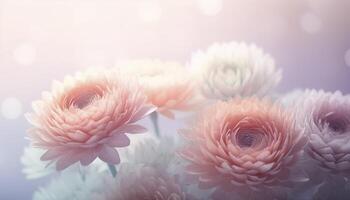 Soft dreamy sweet flower for love romance background, photo
