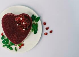 background of colorful cakes with fruit- close up of cakes photo