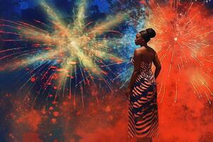 Freedom day Black people Independence day abstract illustration photo